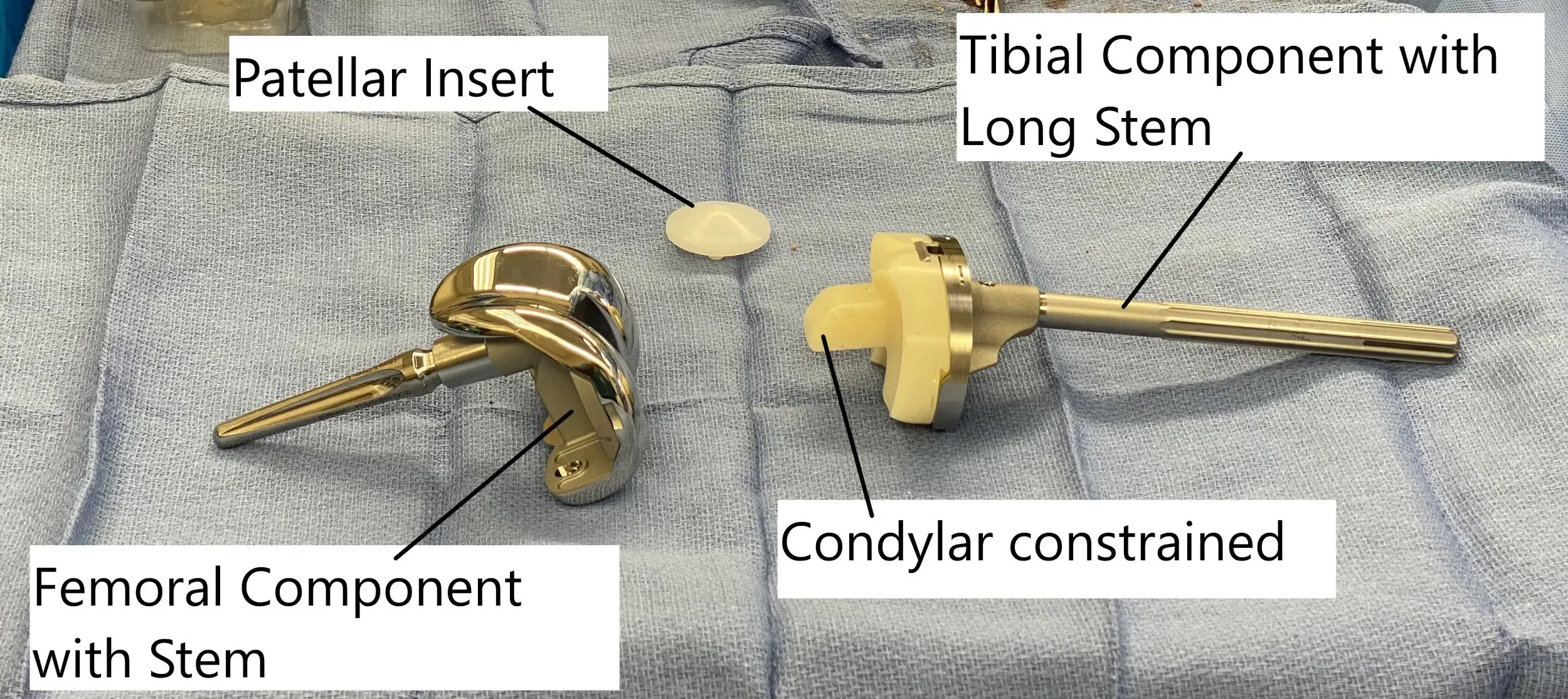 Implantes de prótesis de rodilla de revisión (Constreñida condilar)